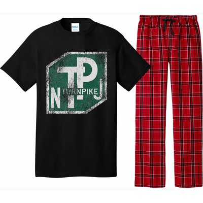 Distressed New Jersey Turnpike State Road Sign Pajama Set