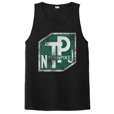 Distressed New Jersey Turnpike State Road Sign PosiCharge Competitor Tank