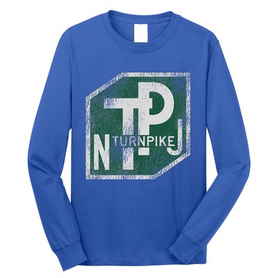 Distressed New Jersey Turnpike State Road Sign Long Sleeve Shirt