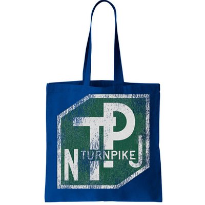 Distressed New Jersey Turnpike State Road Sign Tote Bag