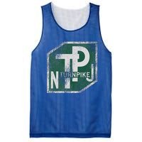 Distressed New Jersey Turnpike State Road Sign Mesh Reversible Basketball Jersey Tank