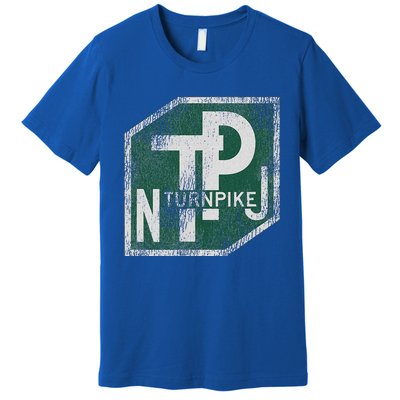 Distressed New Jersey Turnpike State Road Sign Premium T-Shirt