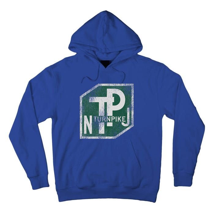 Distressed New Jersey Turnpike State Road Sign Tall Hoodie