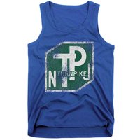 Distressed New Jersey Turnpike State Road Sign Tank Top