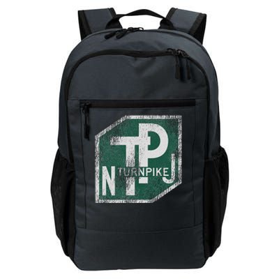 Distressed New Jersey Turnpike State Road Sign Daily Commute Backpack