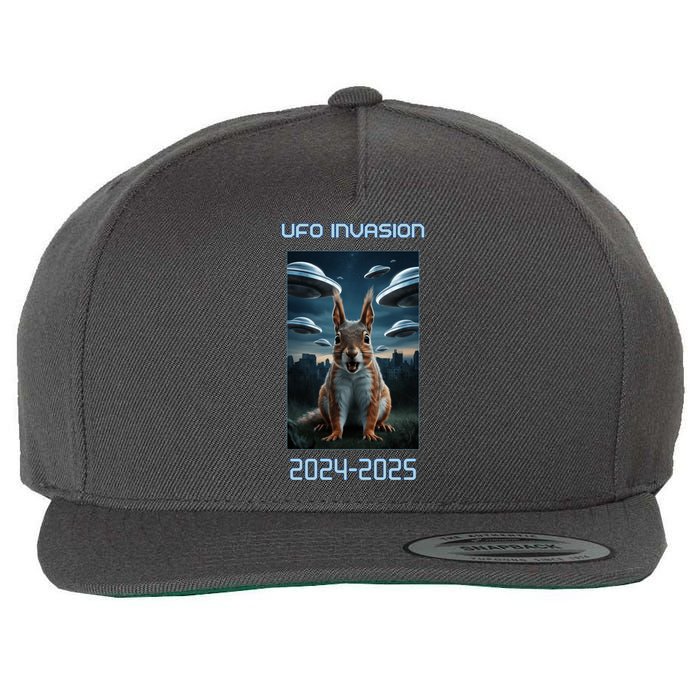 Drones New Jersey Ufo Uap Alien Invasion Wool Snapback Cap