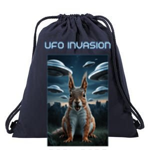 Drones New Jersey Ufo Uap Alien Invasion Drawstring Bag