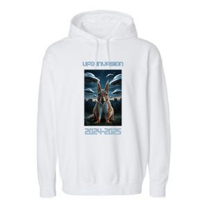 Drones New Jersey Ufo Uap Alien Invasion Garment-Dyed Fleece Hoodie