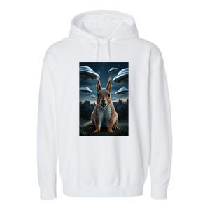 Drones New Jersey Ufo Uap Alien Invasion Garment-Dyed Fleece Hoodie