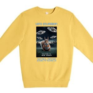 Drones New Jersey Ufo Uap Alien Invasion Premium Crewneck Sweatshirt