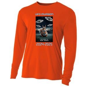 Drones New Jersey Ufo Uap Alien Invasion Cooling Performance Long Sleeve Crew