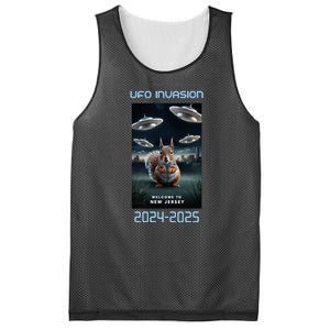 Drones New Jersey Ufo Uap Alien Invasion Mesh Reversible Basketball Jersey Tank