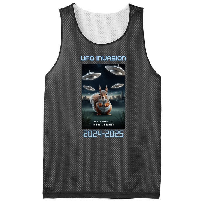 Drones New Jersey Ufo Uap Alien Invasion Mesh Reversible Basketball Jersey Tank