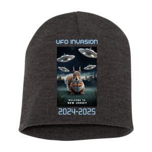 Drones New Jersey Ufo Uap Alien Invasion Short Acrylic Beanie