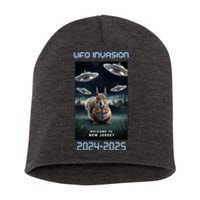 Drones New Jersey Ufo Uap Alien Invasion Short Acrylic Beanie