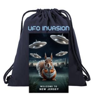 Drones New Jersey Ufo Uap Alien Invasion Drawstring Bag