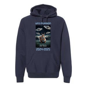 Drones New Jersey Ufo Uap Alien Invasion Premium Hoodie