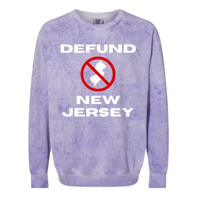 Defund New Jersey Colorblast Crewneck Sweatshirt