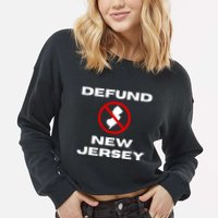 Defund New Jersey Cropped Pullover Crew