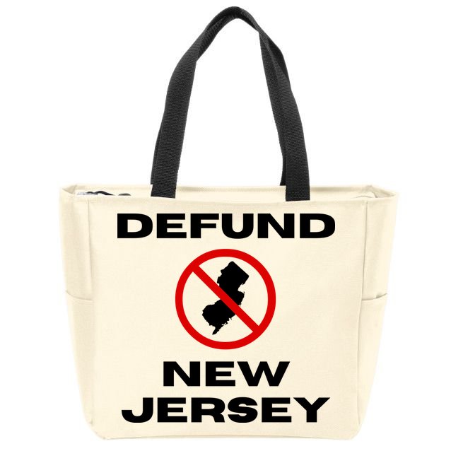 Defund New Jersey Zip Tote Bag
