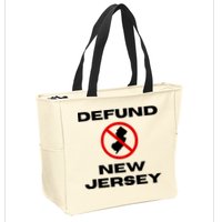 Defund New Jersey Zip Tote Bag