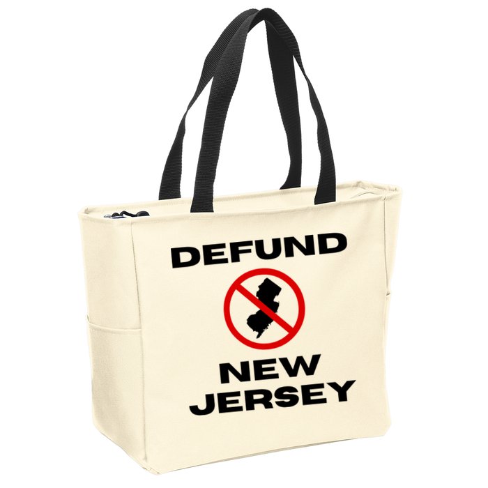 Defund New Jersey Zip Tote Bag