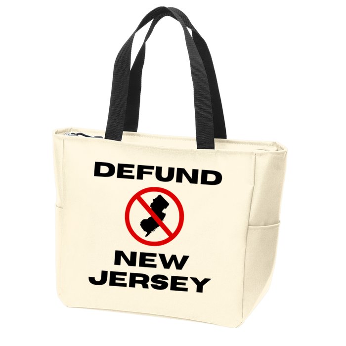Defund New Jersey Zip Tote Bag