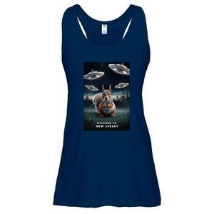 Drones New Jersey Ufo Uap Alien Invasion Ladies Essential Flowy Tank