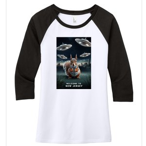 Drones New Jersey Ufo Uap Alien Invasion Women's Tri-Blend 3/4-Sleeve Raglan Shirt