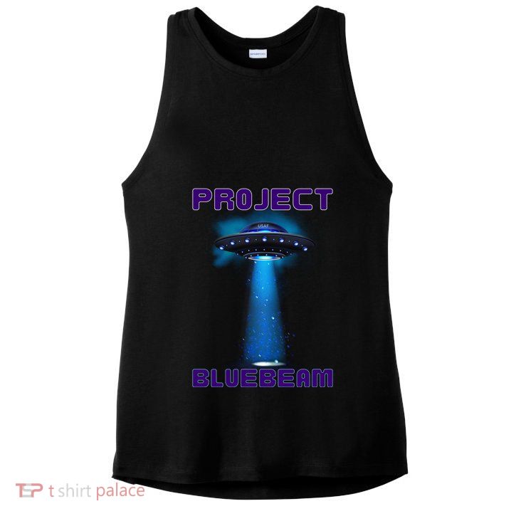 Drones New Jersey Ufo Uap Alien Invasion Project Bluebeam Ladies PosiCharge Tri-Blend Wicking Tank