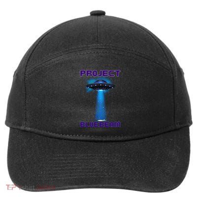 Drones New Jersey Ufo Uap Alien Invasion Project Bluebeam 7-Panel Snapback Hat