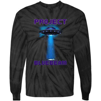 Drones New Jersey Ufo Uap Alien Invasion Project Bluebeam Tie-Dye Long Sleeve Shirt