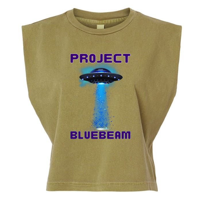 Drones New Jersey Ufo Uap Alien Invasion Project Bluebeam Garment-Dyed Women's Muscle Tee