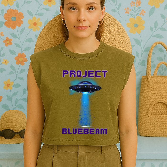 Drones New Jersey Ufo Uap Alien Invasion Project Bluebeam Garment-Dyed Women's Muscle Tee