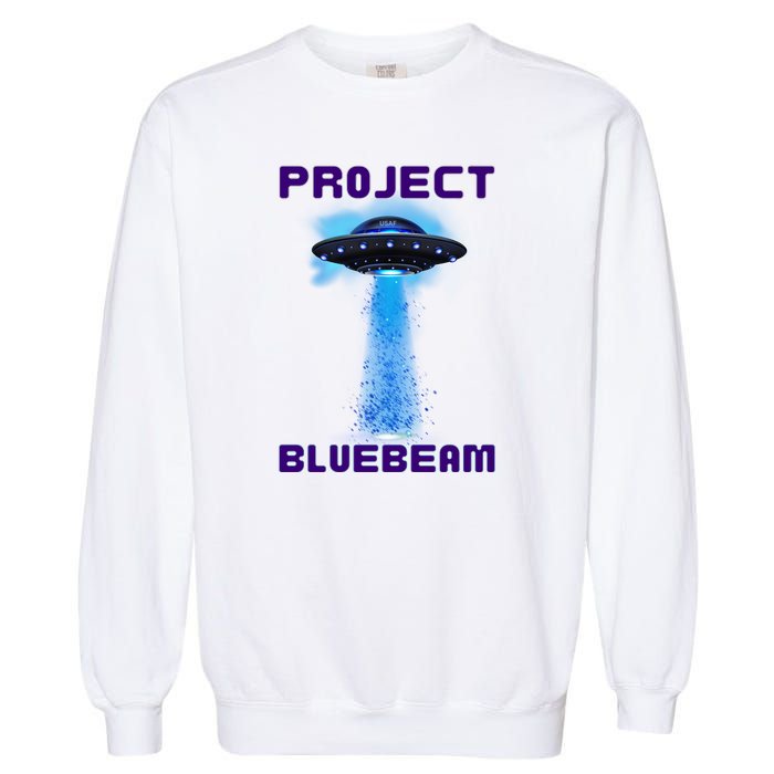 Drones New Jersey Ufo Uap Alien Invasion Project Bluebeam Garment-Dyed Sweatshirt