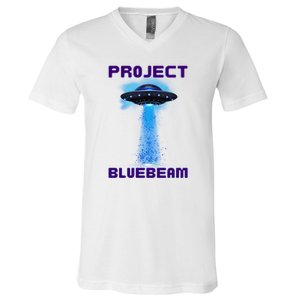 Drones New Jersey Ufo Uap Alien Invasion Project Bluebeam V-Neck T-Shirt