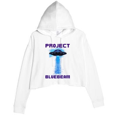 Drones New Jersey Ufo Uap Alien Invasion Project Bluebeam Crop Fleece Hoodie