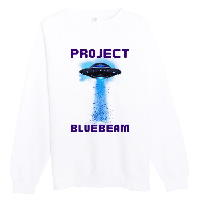 Drones New Jersey Ufo Uap Alien Invasion Project Bluebeam Premium Crewneck Sweatshirt