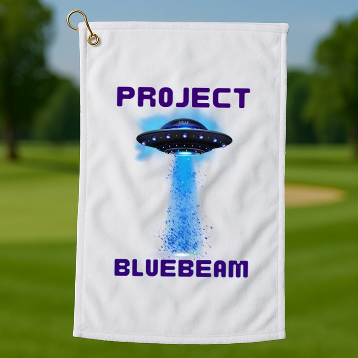 Drones New Jersey Ufo Uap Alien Invasion Project Bluebeam Golf Towel