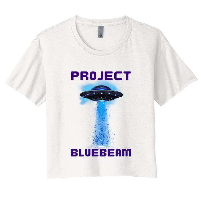 Drones New Jersey Ufo Uap Alien Invasion Project Bluebeam Crop Top