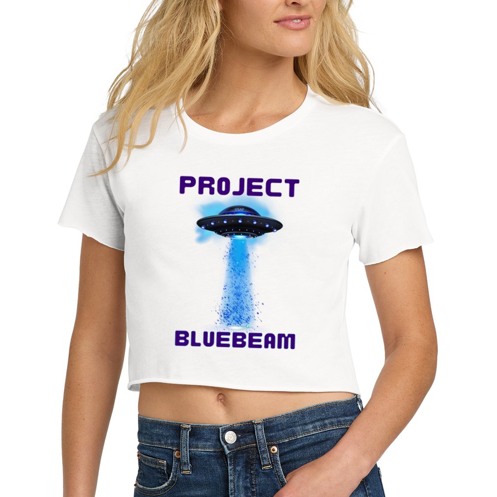 Drones New Jersey Ufo Uap Alien Invasion Project Bluebeam Crop Top
