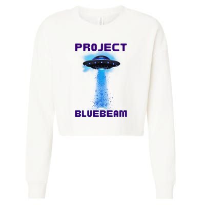 Drones New Jersey Ufo Uap Alien Invasion Project Bluebeam Cropped Pullover Crew