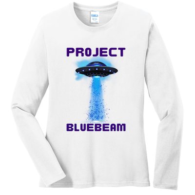 Drones New Jersey Ufo Uap Alien Invasion Project Bluebeam Ladies Long Sleeve Shirt