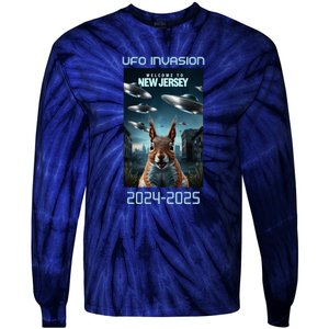 Drones New Jersey Ufo Uap Alien Invasion Tie-Dye Long Sleeve Shirt