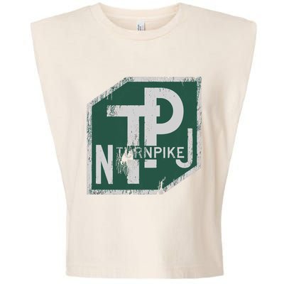 Distressed New Jersey Turnpike State Road Sign Garment-Dyed Women's Muscle Tee