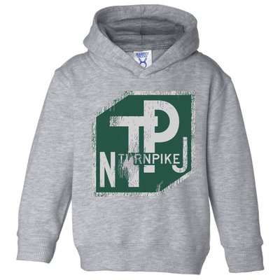 Distressed New Jersey Turnpike State Road Sign Toddler Hoodie