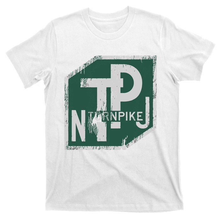 Distressed New Jersey Turnpike State Road Sign T-Shirt