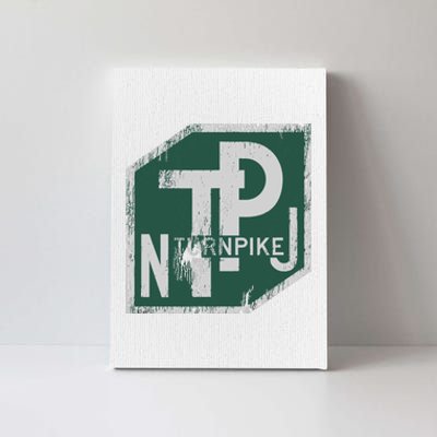 Distressed New Jersey Turnpike State Road Sign Canvas