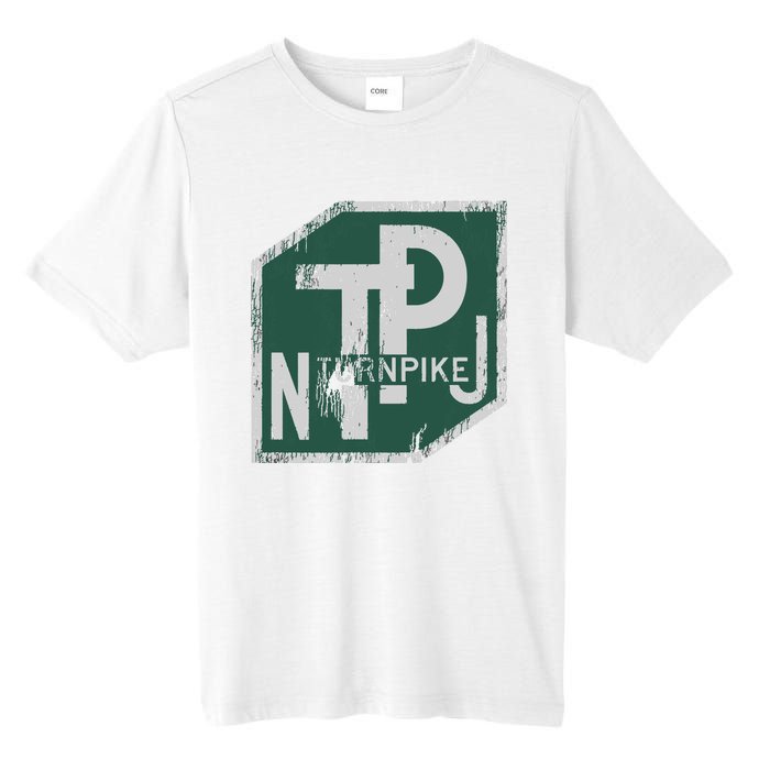 Distressed New Jersey Turnpike State Road Sign Tall Fusion ChromaSoft Performance T-Shirt