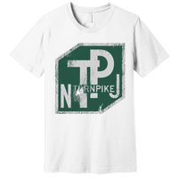 Distressed New Jersey Turnpike State Road Sign Premium T-Shirt